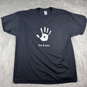 Skyrim Dark Brotherhood We Know Handprint Tee NWT Black 3XL Gamer Shirt
